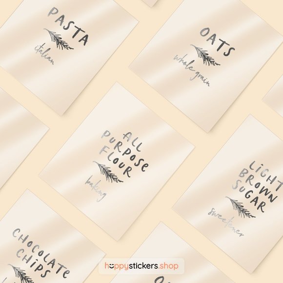 36 Labels • Poppit Minimalist Pantry for Kitchen Storage • Organization Labels - Picture 13 of 17